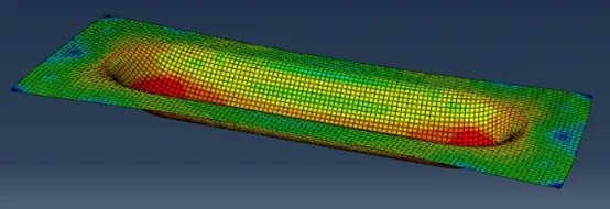 Abaqus沖壓過程應力分布云圖